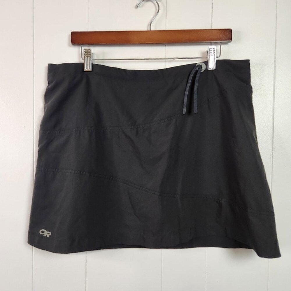 Outdoor Research Black Expressa Skort Skirt Hiking UPF50 Mini Womens Size Large